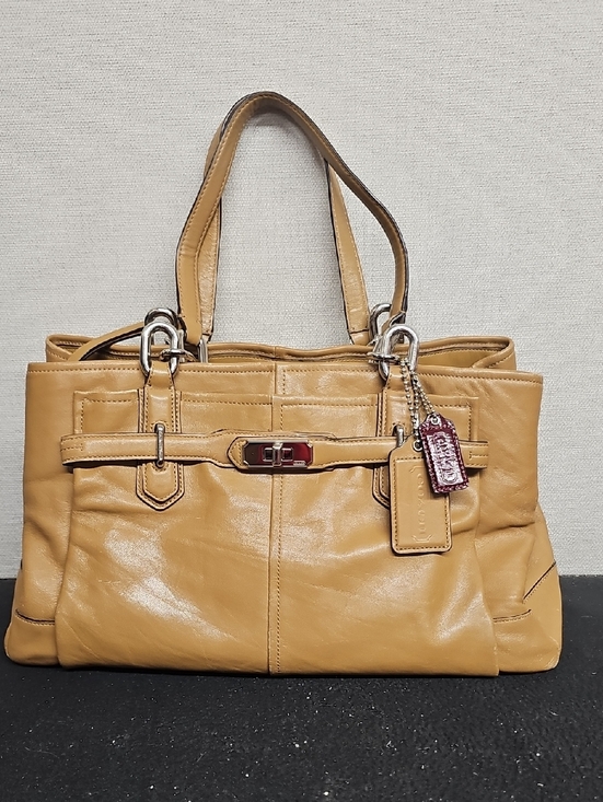 Coach Handbags - Coach Tan Leather Shoulder Bag- Chelsea Jayden carryall